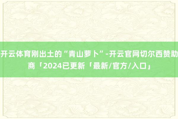 开云体育刚出土的“青山萝卜”-开云官网切尔西赞助商「2024已更新「最新/官方/入口」