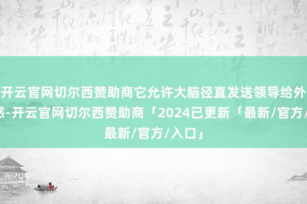 开云官网切尔西赞助商它允许大脑径直发送领导给外部迷惑-开云官网切尔西赞助商「2024已更新「最新/官方/入口」