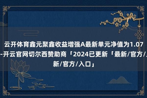 云开体育鑫元聚鑫收益增强A最新单元净值为1.0706元-开云官网切尔西赞助商「2024已更新「最新/官方/入口」